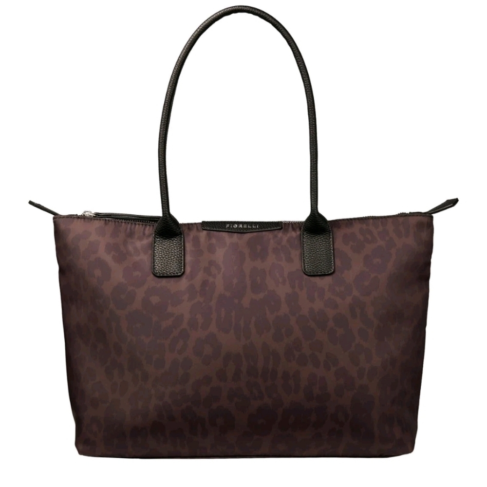 FIORELLI Bonnie Winter Leopard Large Tote Bag - Brown and Black